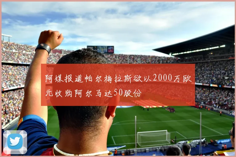 阿媒报道帕尔梅拉斯欲以2000万欧元收购阿尔马达50股份